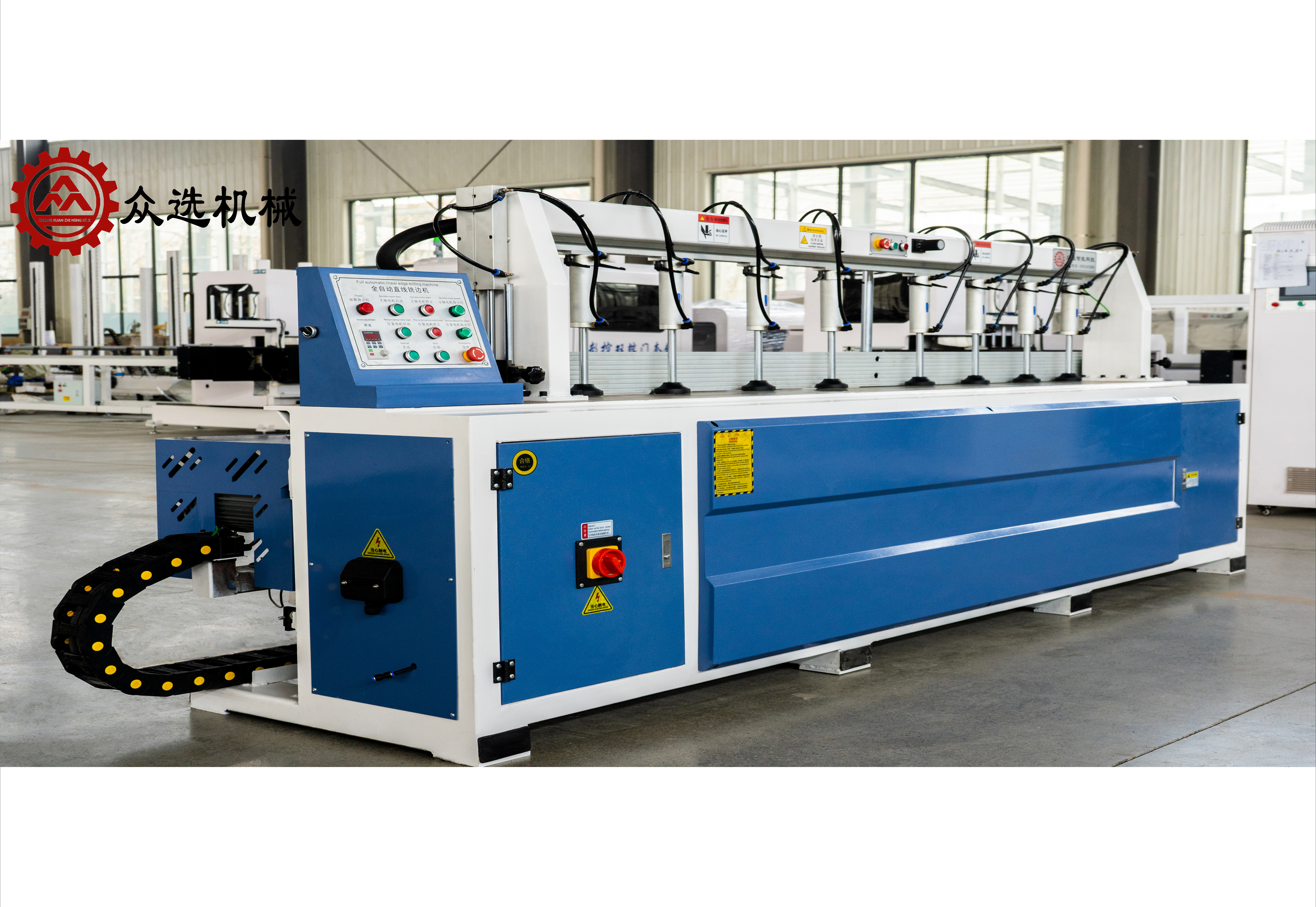 全自动直线铣边机加工展示视频